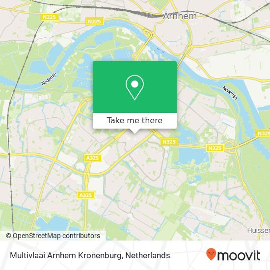 Multivlaai Arnhem Kronenburg map