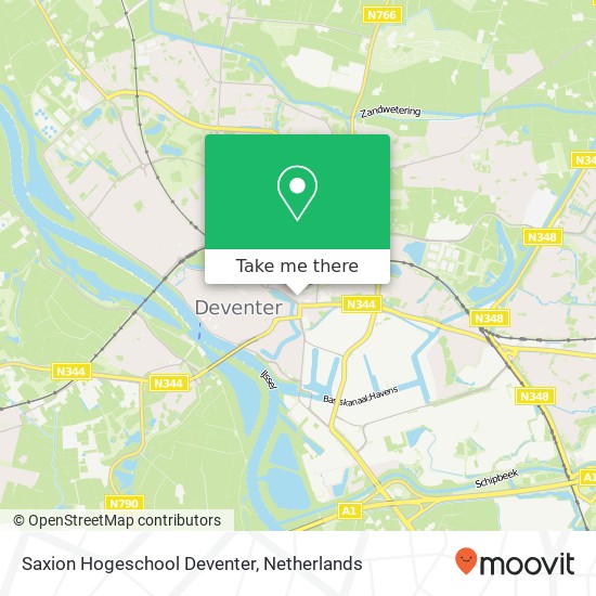 Saxion Hogeschool Deventer map