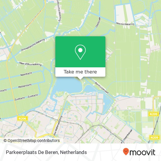 Parkeerplaats De Beren map