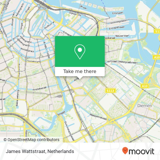 James Wattstraat map