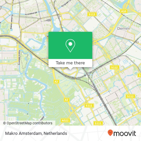 Makro Amsterdam map