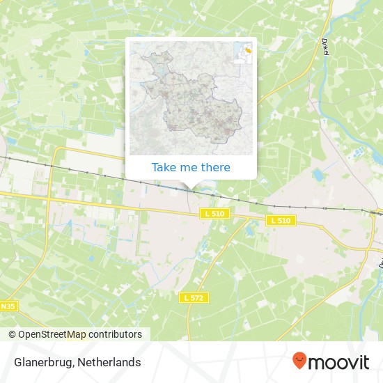 Glanerbrug map