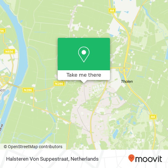 Halsteren Von Suppestraat map