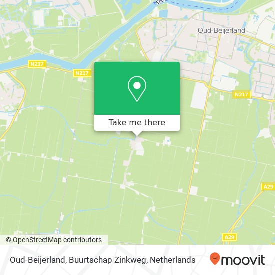 Oud-Beijerland, Buurtschap Zinkweg map