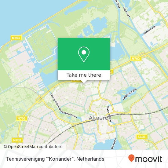 Tennisvereniging ""Koriander"" map