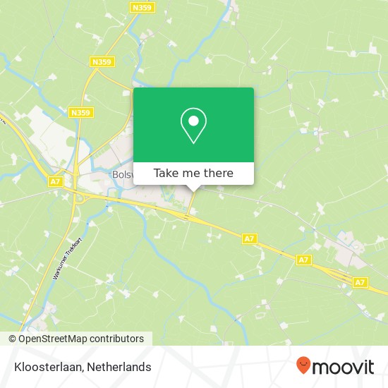 Kloosterlaan map