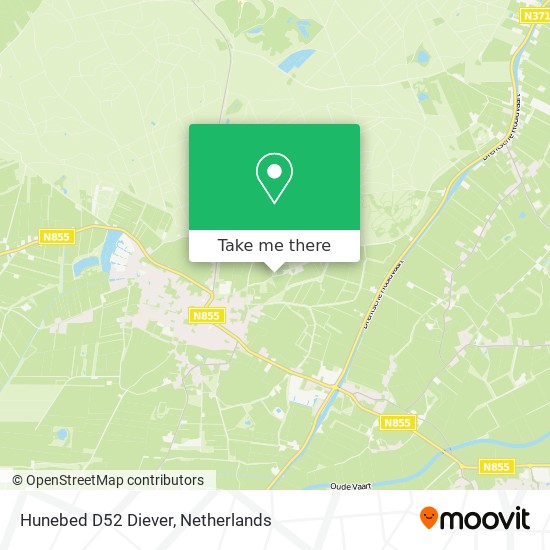 Hunebed D52 Diever map