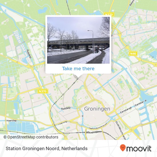 Station Groningen Noord map