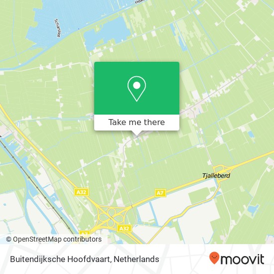 Buitendijksche Hoofdvaart map