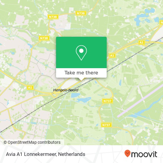 Avia A1 Lonnekermeer Karte