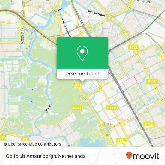 Golfclub Amstelborgh map