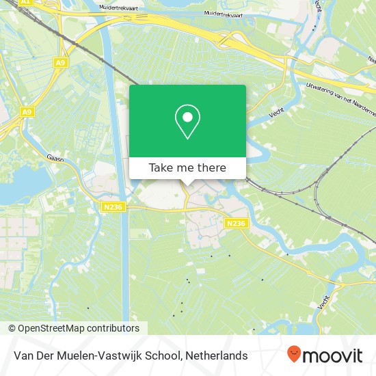 Van Der Muelen-Vastwijk School map