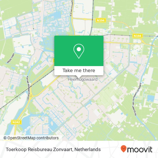 Toerkoop Reisbureau Zonvaart map