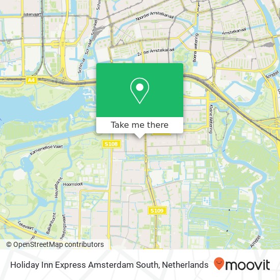 Holiday Inn Express Amsterdam South map