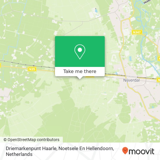 Driemarkenpunt Haarle, Noetsele En Hellendoorn Karte