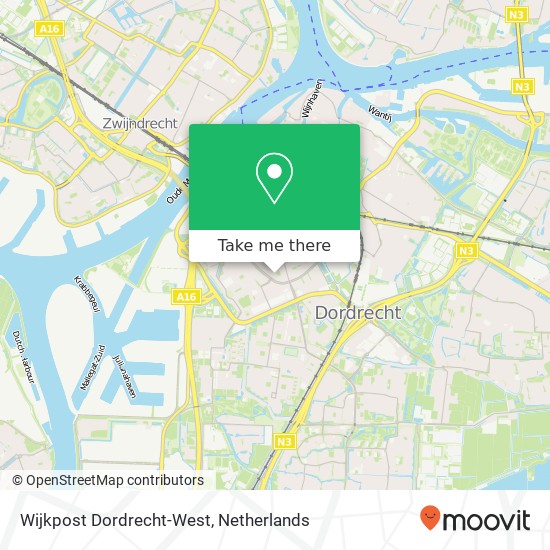 Wijkpost Dordrecht-West Karte