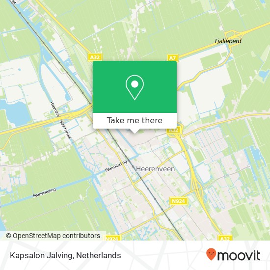 Kapsalon Jalving map