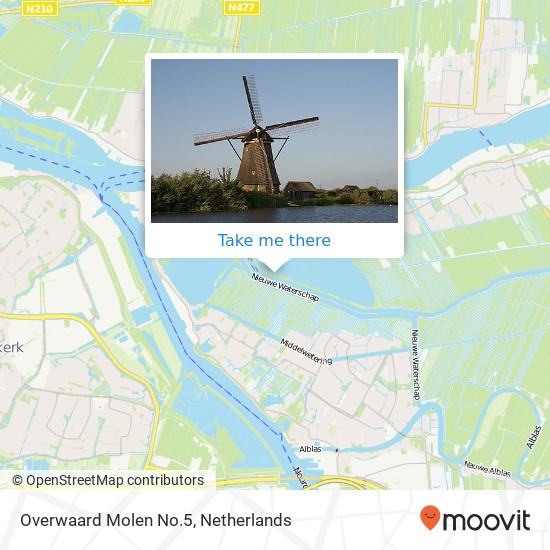 Overwaard Molen No.5 map