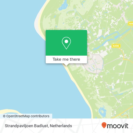 Strandpaviljoen Badlust map