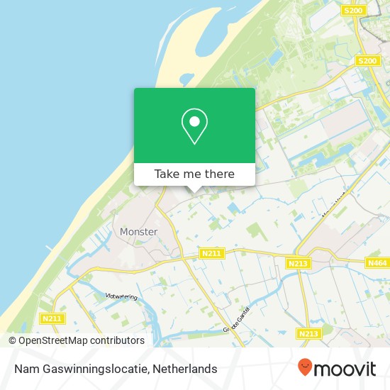 Nam Gaswinningslocatie map