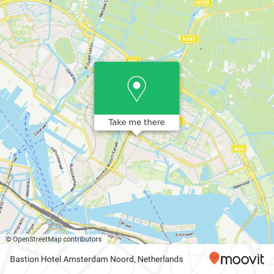 Bastion Hotel Amsterdam Noord map