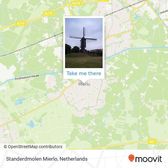 Standerdmolen Mierlo map