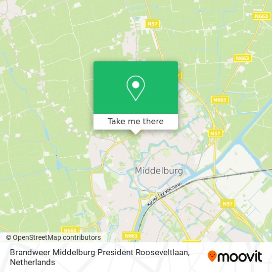 Brandweer Middelburg President Rooseveltlaan Karte