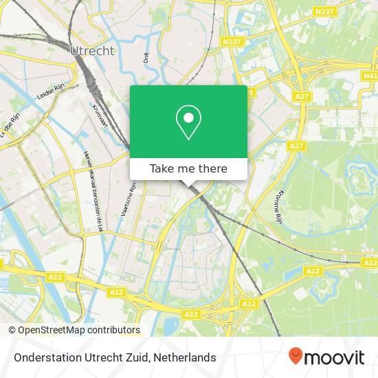 Onderstation Utrecht Zuid map