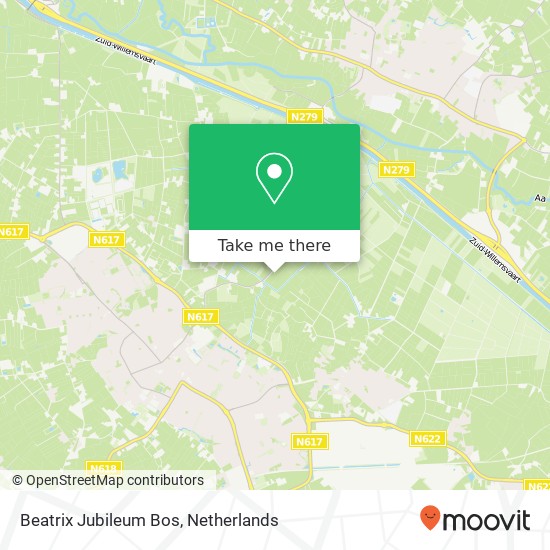 Beatrix Jubileum Bos map