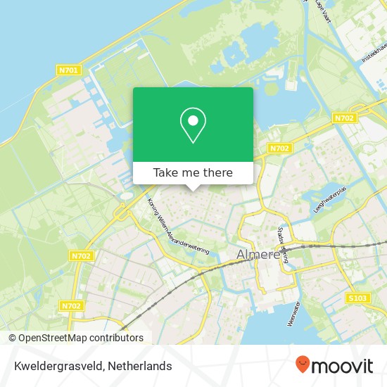 Kweldergrasveld map