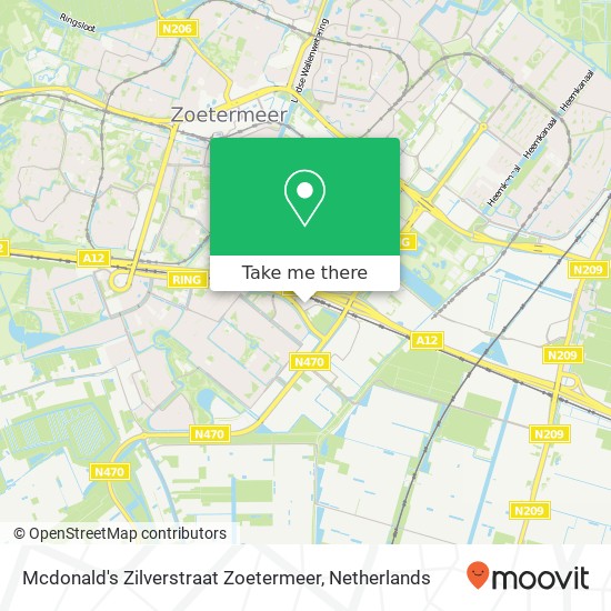 Mcdonald's Zilverstraat Zoetermeer map