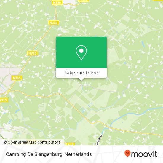 Camping De Slangenburg map