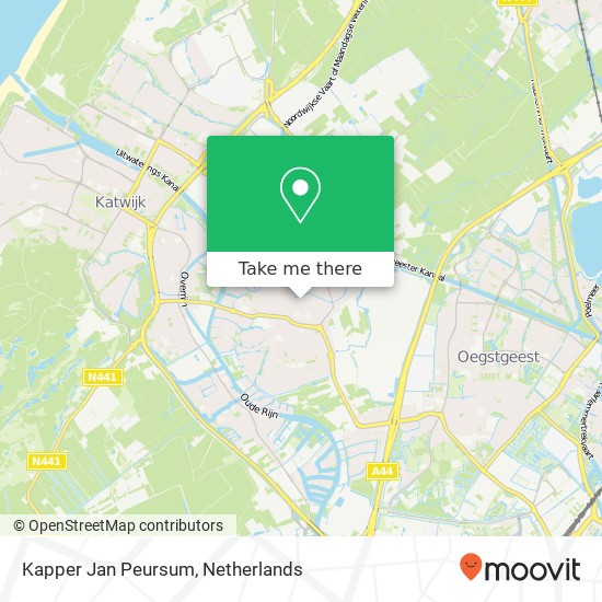 Kapper Jan Peursum map