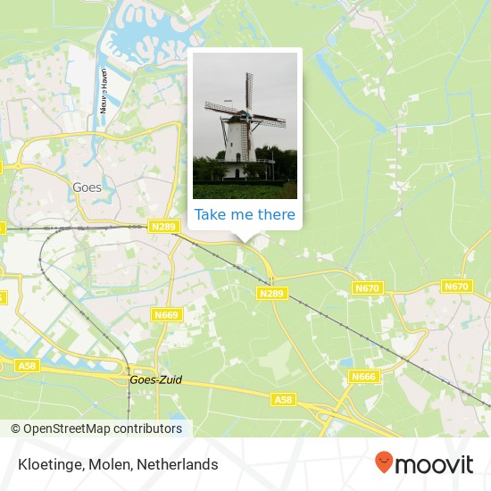 Kloetinge, Molen Karte