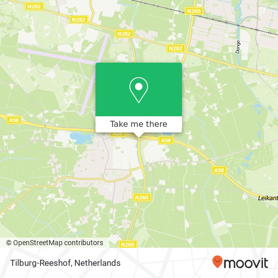 Tilburg-Reeshof map