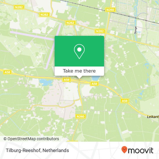 Tilburg-Reeshof map