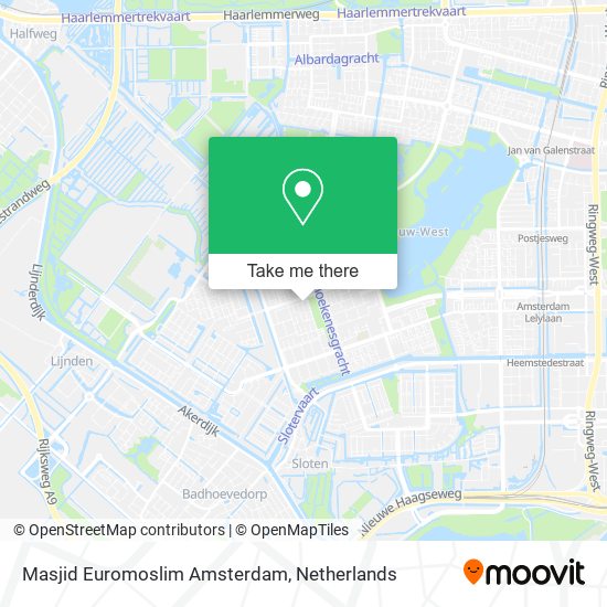 Masjid Euromoslim Amsterdam map