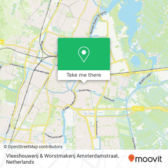 Vleeshouwerij & Worstmakerij Amsterdamstraat map