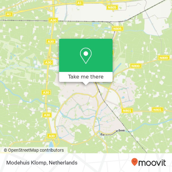 Modehuis Klomp map