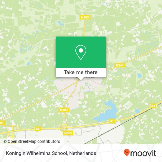 Koningin Wilhelmina School map