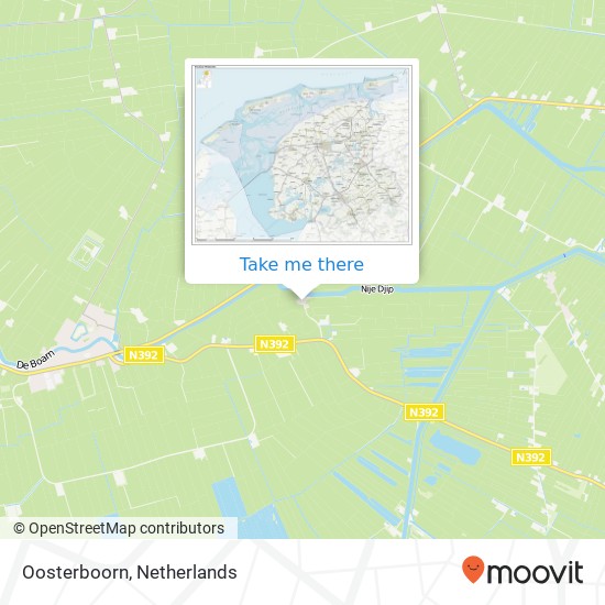Oosterboorn map