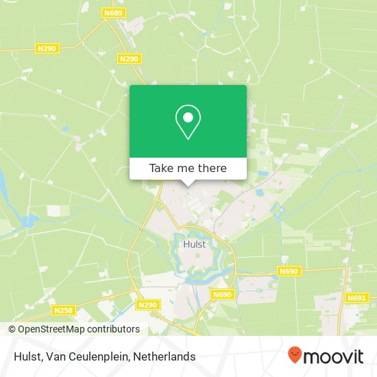Hulst, Van Ceulenplein Karte