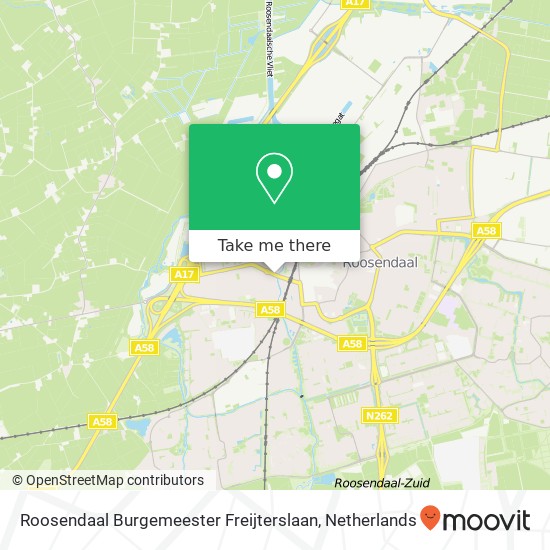 Roosendaal Burgemeester Freijterslaan map