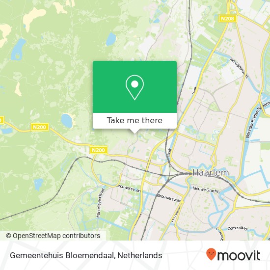 Gemeentehuis Bloemendaal map