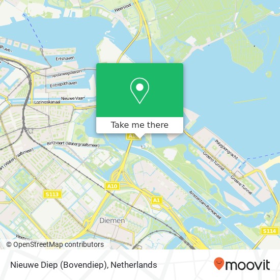 Nieuwe Diep (Bovendiep) map