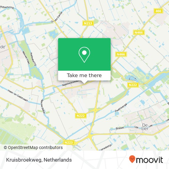 Kruisbroekweg map