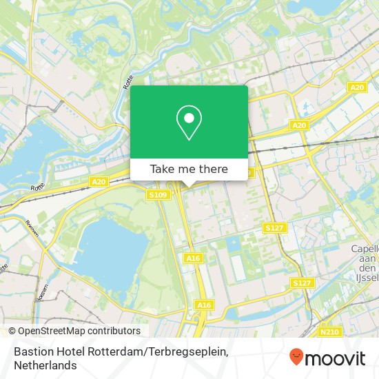 Bastion Hotel Rotterdam / Terbregseplein Karte