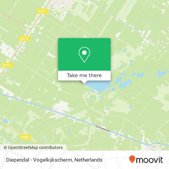 Diependal - Vogelkijkscherm map