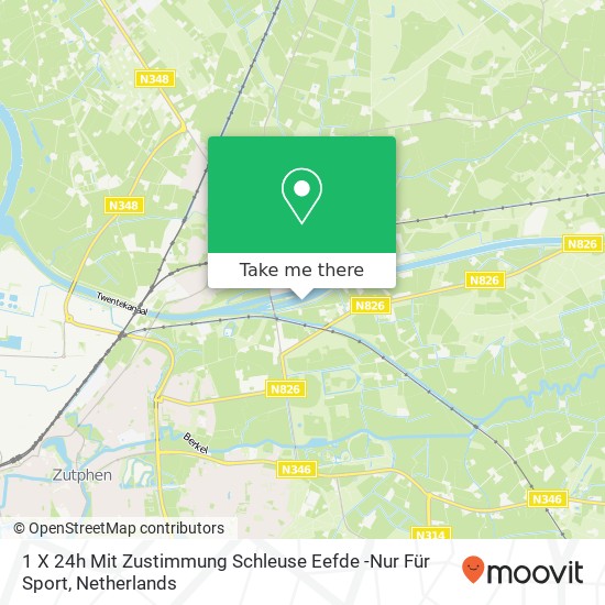 1 X 24h Mit Zustimmung Schleuse Eefde -Nur Für Sport map