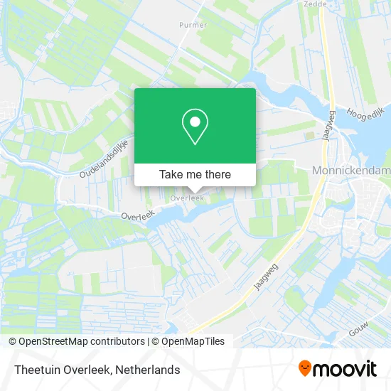 Theetuin Overleek map